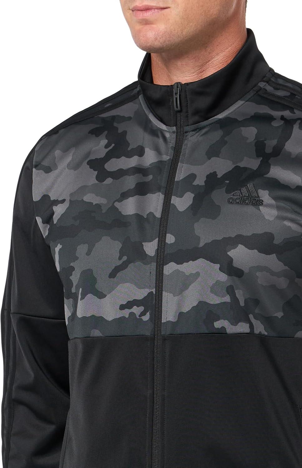 imageadidas mens Essentials Camouflage Tricot Track JacketBlack