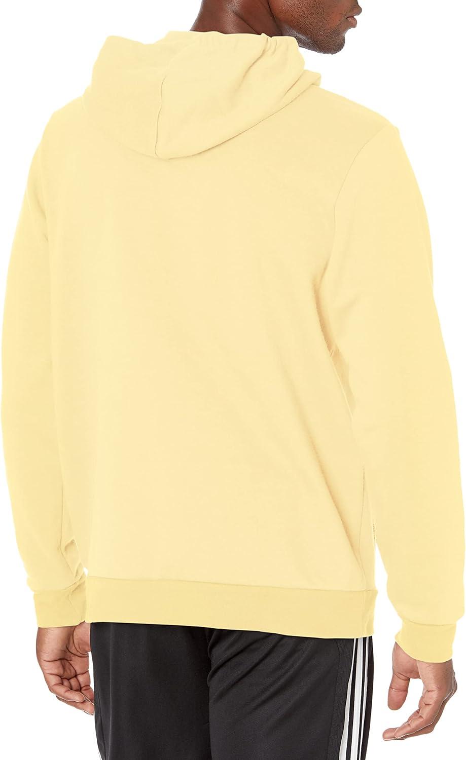 imageadidas mens Essentials Fleece HoodieAlmost YellowWhite