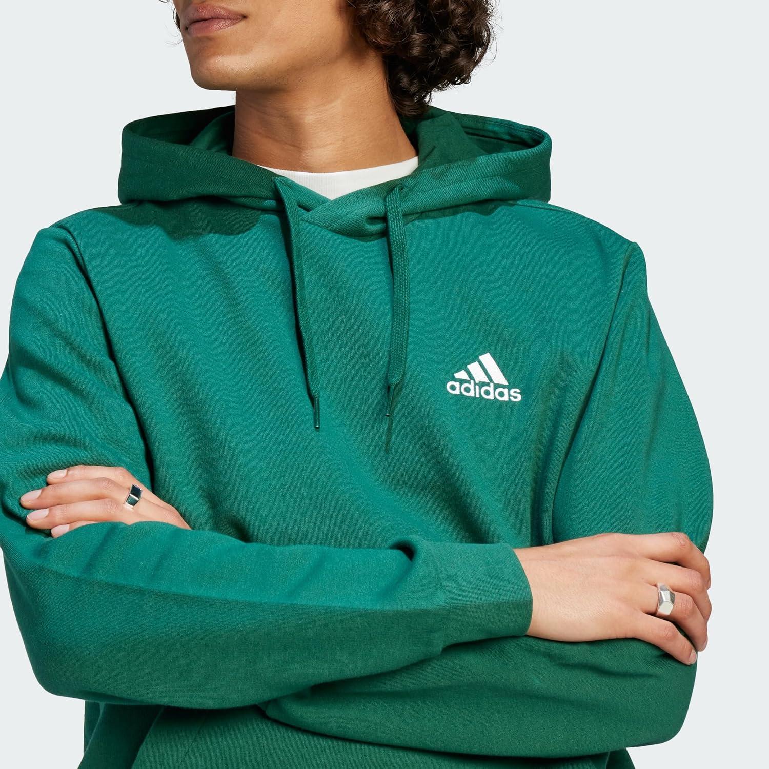 imageadidas mens Essentials Fleece HoodieCollegiate Green