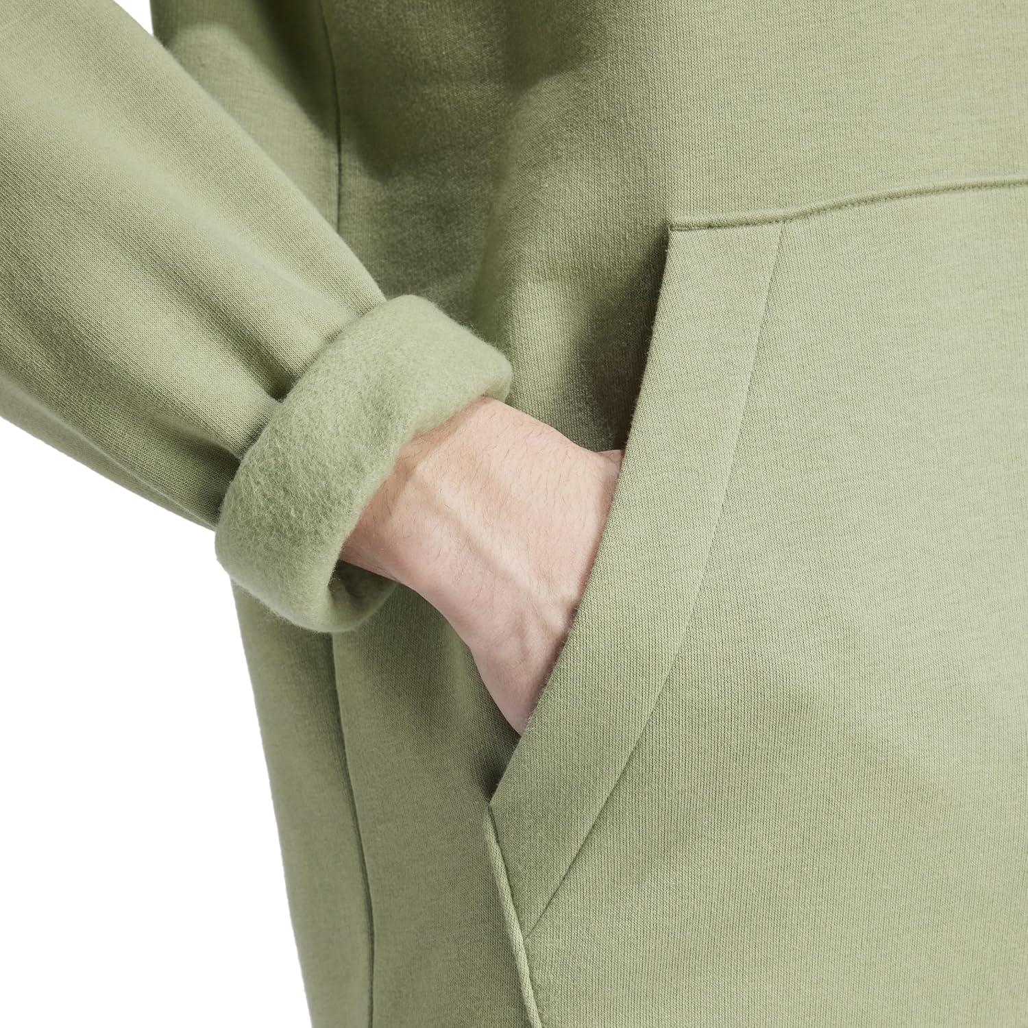 imageadidas mens Essentials Fleece HoodieTent Green