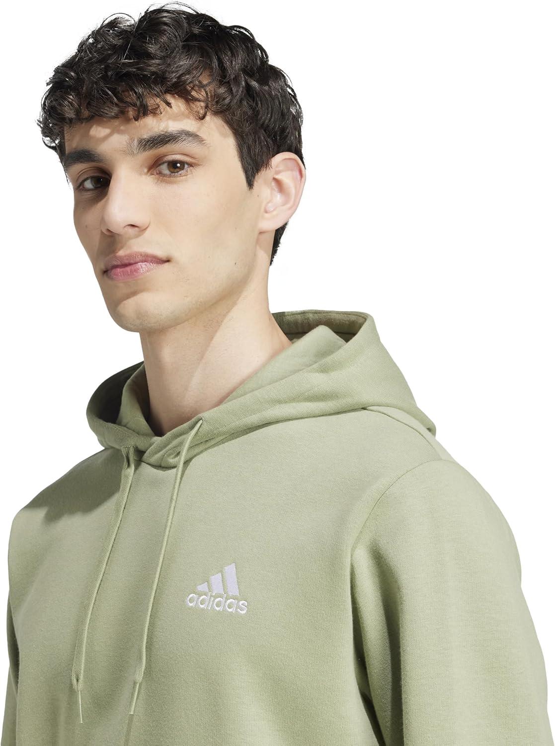 imageadidas mens Essentials Fleece HoodieTent Green