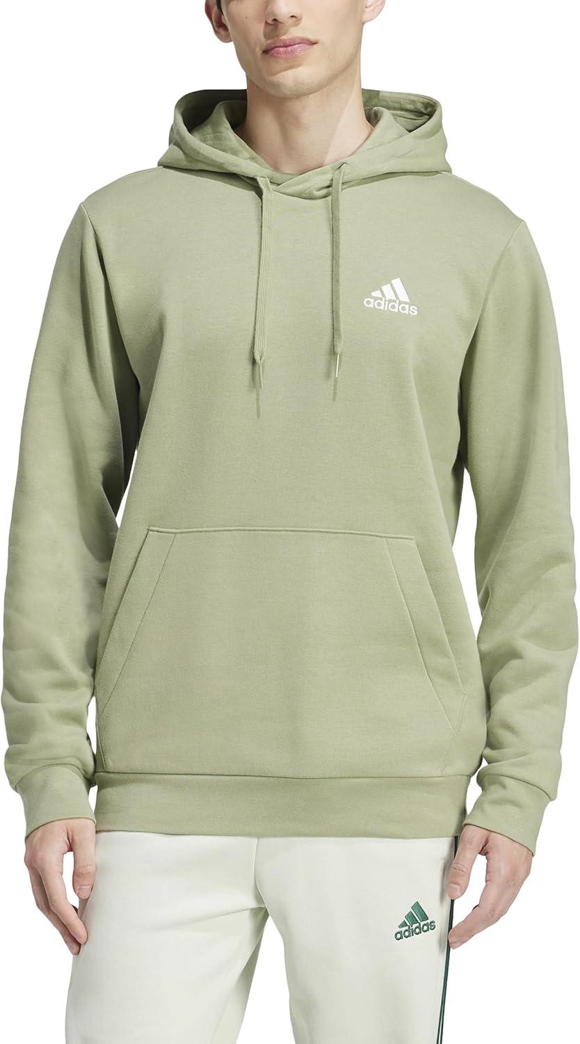 imageadidas mens Essentials Fleece HoodieTent Green