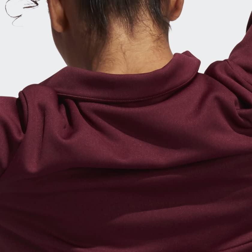 imageadidas womens Quarterzip Fleece SweatshirtTeam Maroon White