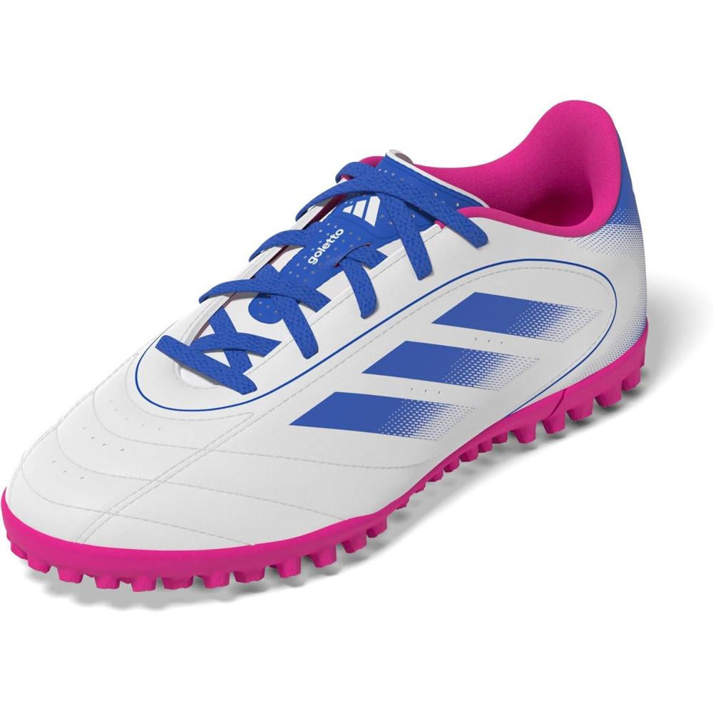 imageAdidas UnisexChild Goletto Ix Turf SneakerWhiteBright RoyalTeam Shock Pink