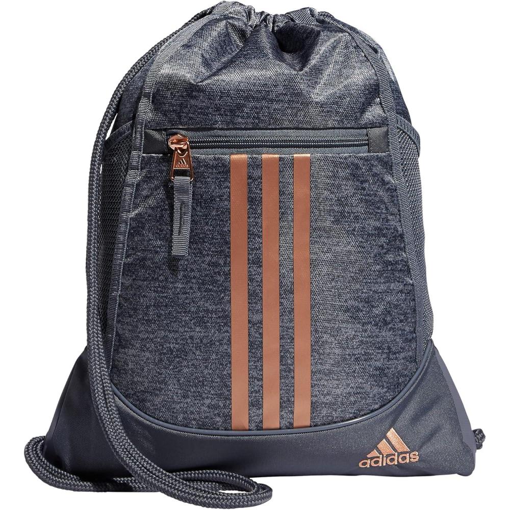 imageadidas Alliance Sackpack  Drawstring Backpack Small Bag for Men and Women2Jersey Onix GreyRose Gold