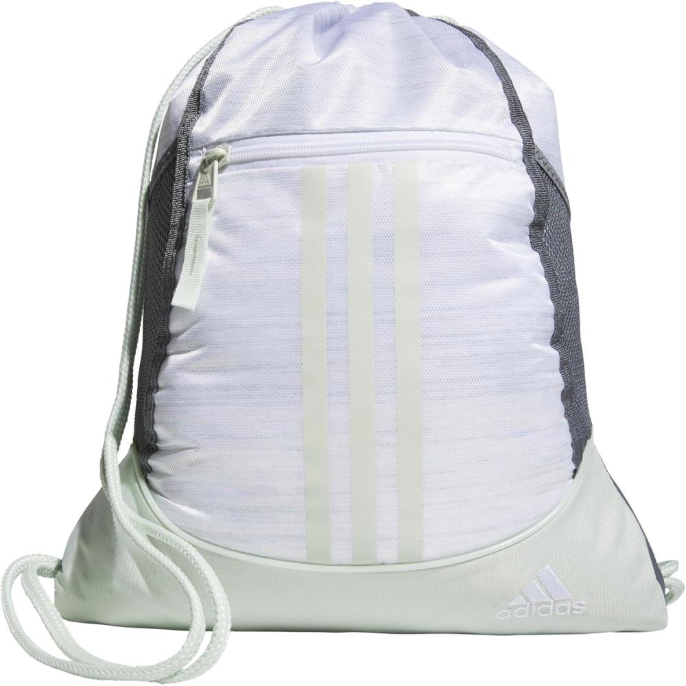 imageadidas Alliance Sackpack  Drawstring Backpack Small Bag for Men and Women2Two Tone Whiteclear OnixLinen Green