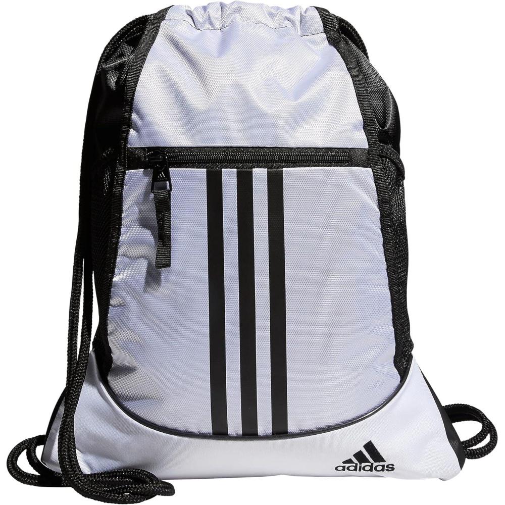 imageadidas Alliance Sackpack  Drawstring Backpack Small Bag for Men and Women2WhiteBlack