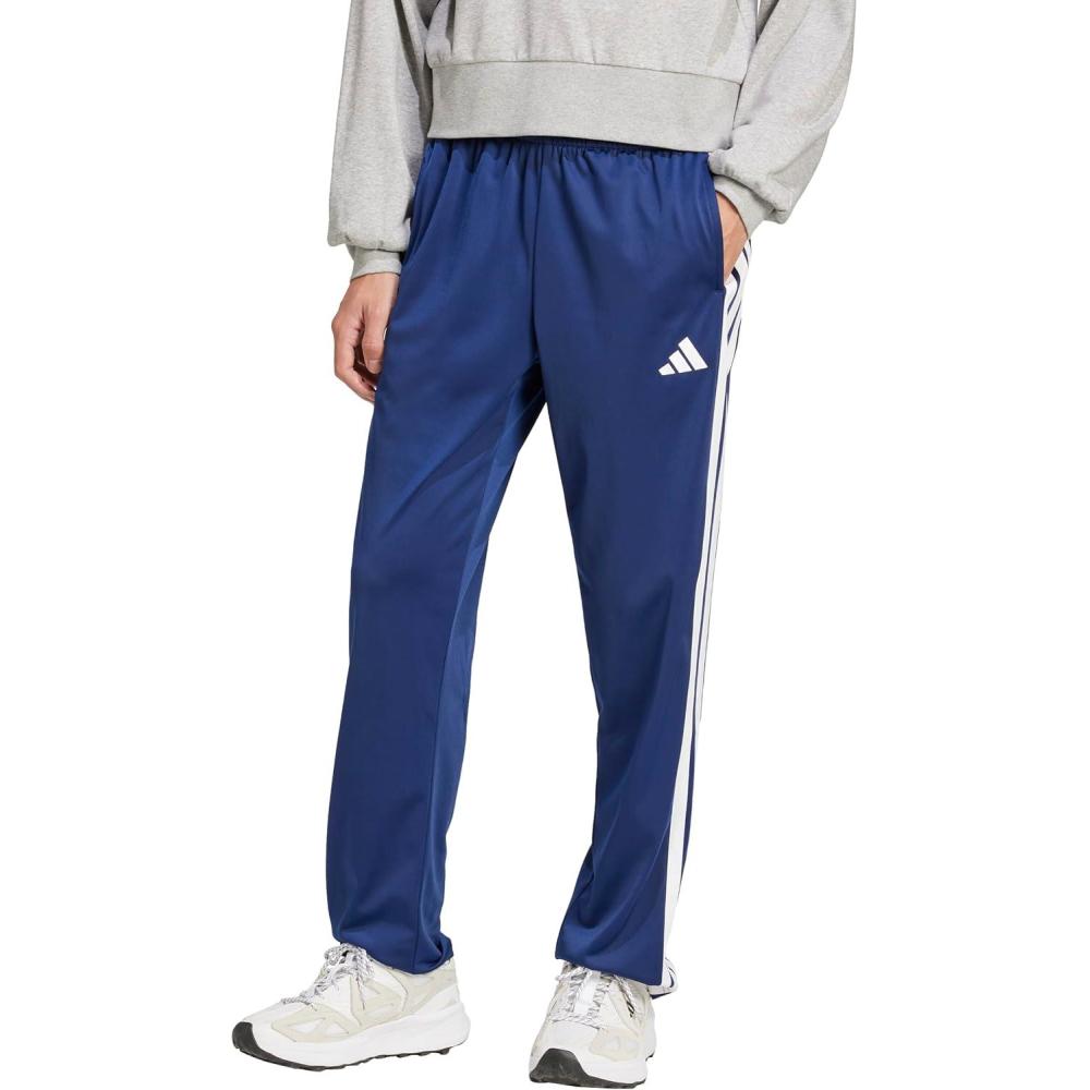 imageadidas Mens 3Stripes Tricot Open Hem Track PantsDark Blue