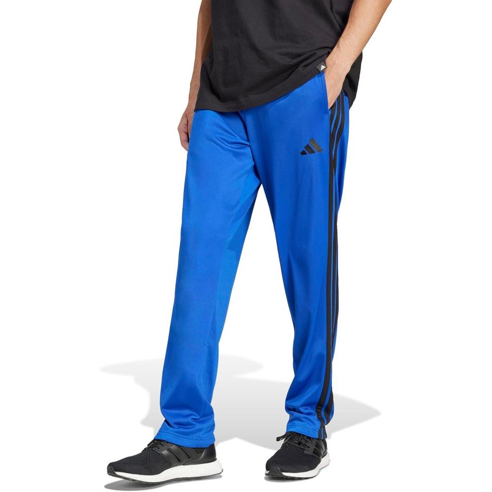 imageadidas Mens 3Stripes Tricot Open Hem Track PantsTeam Royal Blue