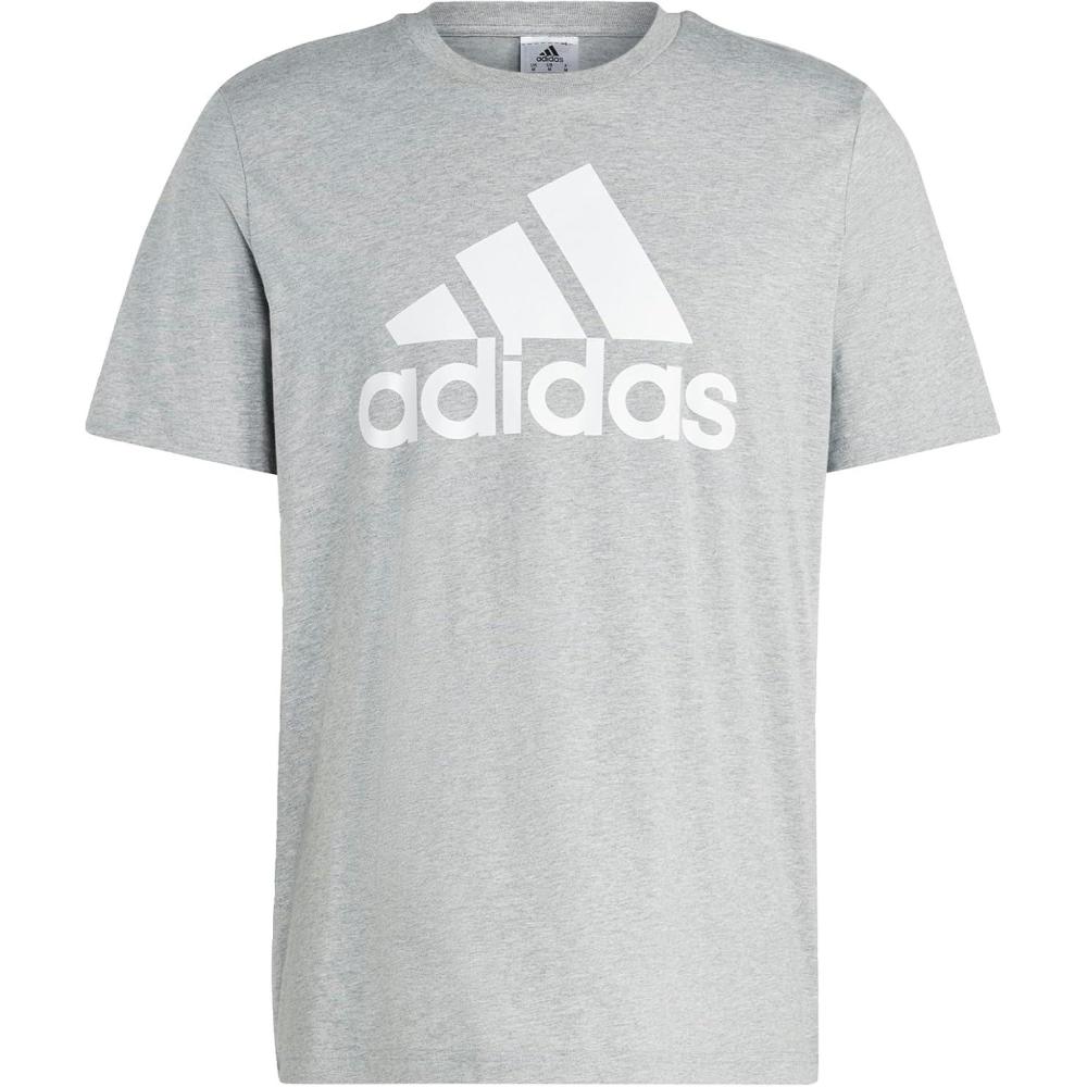 imageadidas Mens Essentials Single Jersey 3Stripes TShirtGrey