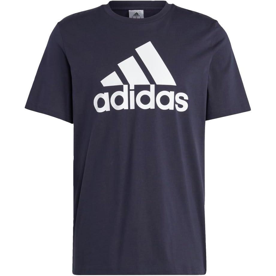 imageadidas Mens Essentials Single Jersey 3Stripes TShirtLegend InkWhite