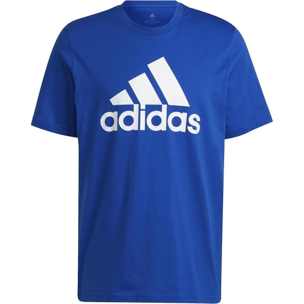 imageadidas Mens Essentials Single Jersey 3Stripes TShirtTeam Royal BlueWhite