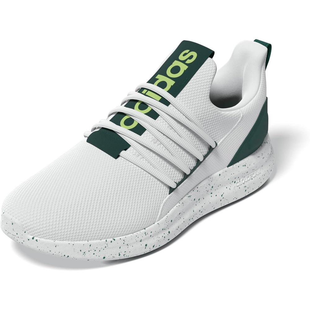 imageadidas Mens Lite Racer Adapt 70 ShoesWhiteCollegiate GreenPulse Lime