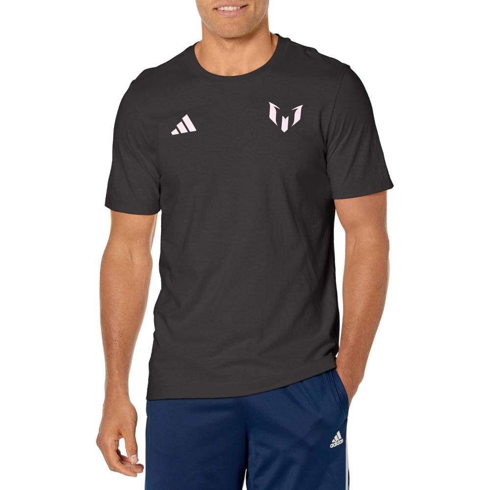 imageadidas Mens Messi Generic Short Sleeve TShirt Black Small