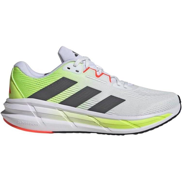 imageadidas Mens Questar 3 RunningWhiteGreyLucid Lemon