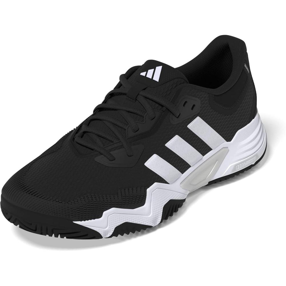 imageadidas Mens Solematch Control 2 TennisBlackWhiteSilver Metallic