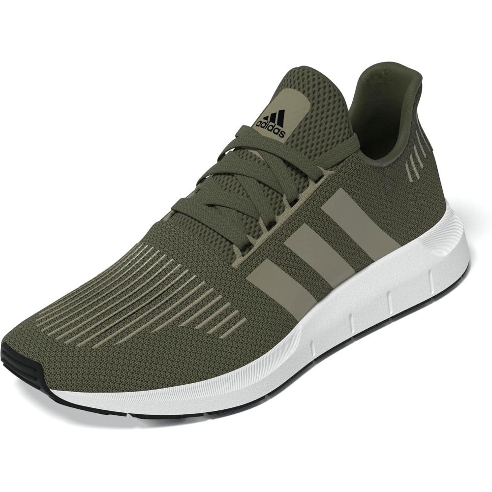 imageadidas Mens Swift Run 10 SneakerOlive StrataBlanch CargoWhite