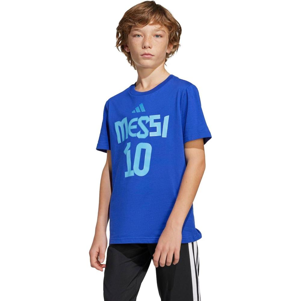 imageadidas Unisex Kids Messi TShirtSemi Lucid Blue