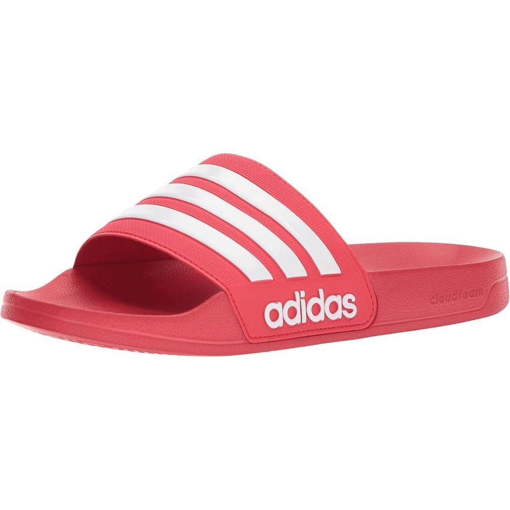 imageadidas UnisexAdult Adilette SlidesScarletCore WhiteScarlet