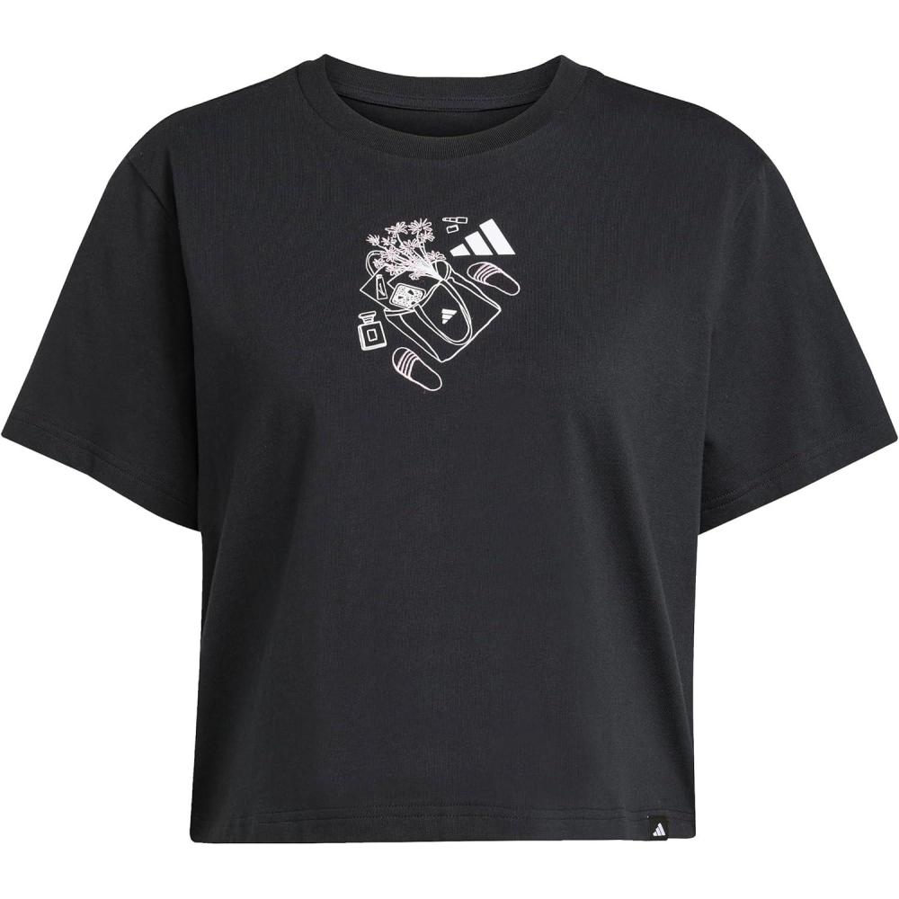 imageadidas Womens Farmers Market Graphic TShirtBlackMini