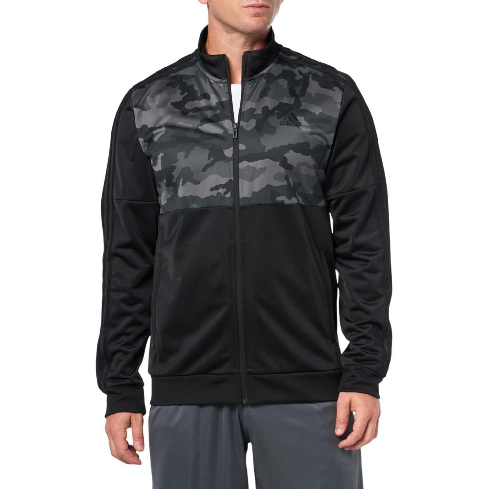imageadidas mens Essentials Camouflage Tricot Track JacketBlack