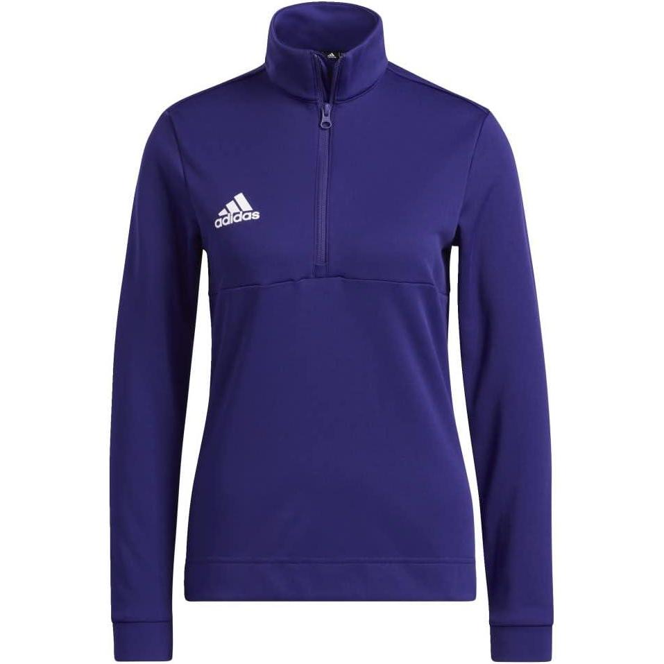 imageadidas womens Quarterzip Fleece SweatshirtTeam College Purple  White