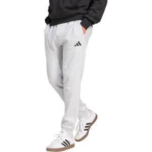 Adidas Men’s Essentials Feel Cozy Fleece Pants(Light Grey Heather/Black)