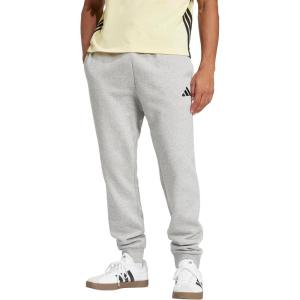 Adidas Men’s Essentials Feel Cozy Fleece Pants(Medium Grey Heather/Black)