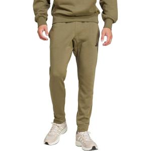 Adidas Men’s Essentials Feel Cozy Fleece Pants(Olive Strata/Black)
