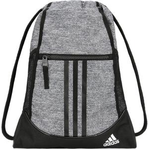 adidas Alliance Sackpack – Drawstring Backpack Small Bag for Men and Women(2/Jersey Onix Grey/Black/White)