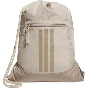 adidas Alliance Sackpack – Drawstring Backpack Small Bag for Men and Women(3/Crystal Linen Beige/Trace Khaki)