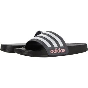 adidas Kids’ Adilette Shower Slide(Black/White/Grey)