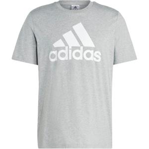 adidas Men’s Essentials Single Jersey 3-Stripes T-Shirt(Grey)