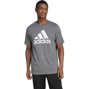adidas Men’s Essentials Single Jersey 3-Stripes T-Shirt(Grey/White)