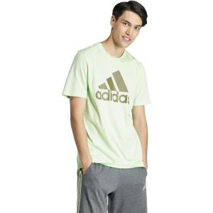 adidas Men’s Essentials Single Jersey 3-Stripes T-Shirt(Semi Green Spark)