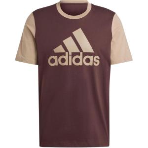 adidas Men’s Essentials Single Jersey 3-Stripes T-Shirt(Shadow Brown/Blanch Cargo)