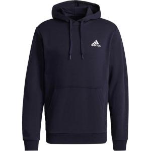 adidas mens Essentials Fleece Hoodie(Ink/White)