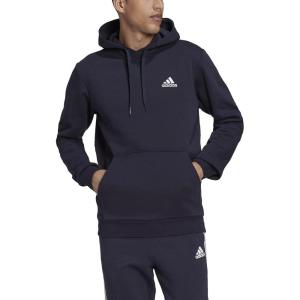 adidas mens Essentials Fleece Hoodie(Legend Ink/White)