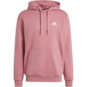 adidas mens Essentials Fleece Hoodie(Preloved Crimson)