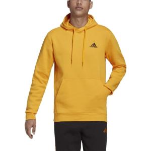 adidas mens Essentials Fleece Hoodie(Semi Solar Gold/Black)