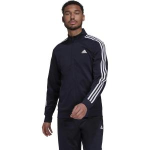adidas mens Essentials Warm-up 3-stripes Track Top(Legend Ink/White)