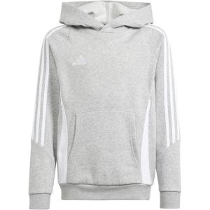 adidas unisex-child Tiro 24 Sweat Hoodie(Medium Grey Heather/White)