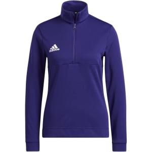 adidas womens Quarter-zip Fleece Sweatshirt(Team College Purple / White)