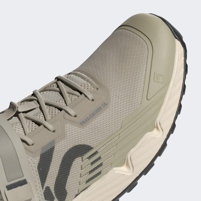 imageadidas Mens Five Ten Trailcross Clipin Mountain Bike ShoesPutty GreyCarbonWonder White