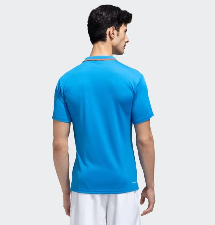 imageadidas Mens Official India Cricket ODI Fan CoatBrblue