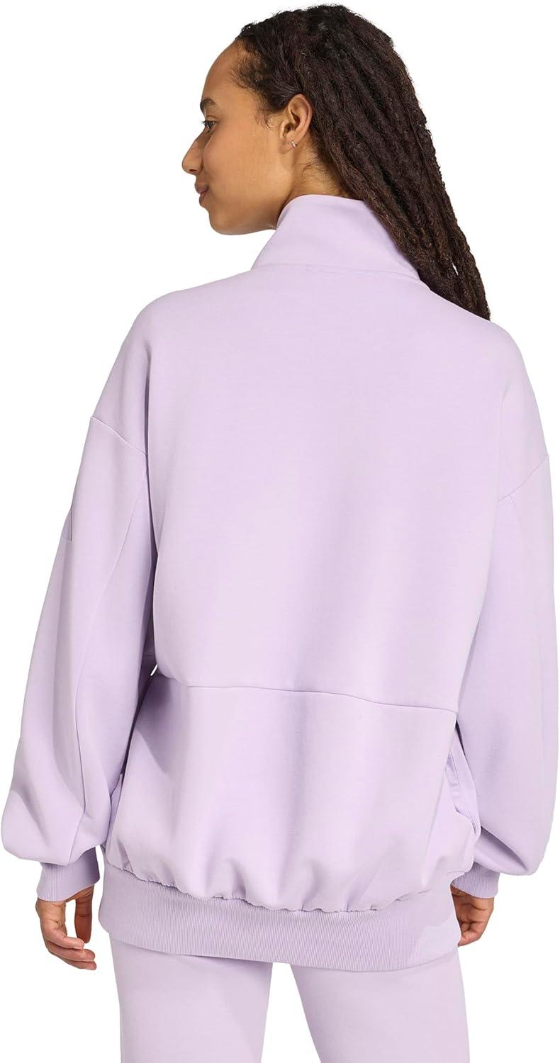 imageadidas Womens All Szn Soft Lux Loose FullZip Track TopPowder Plum