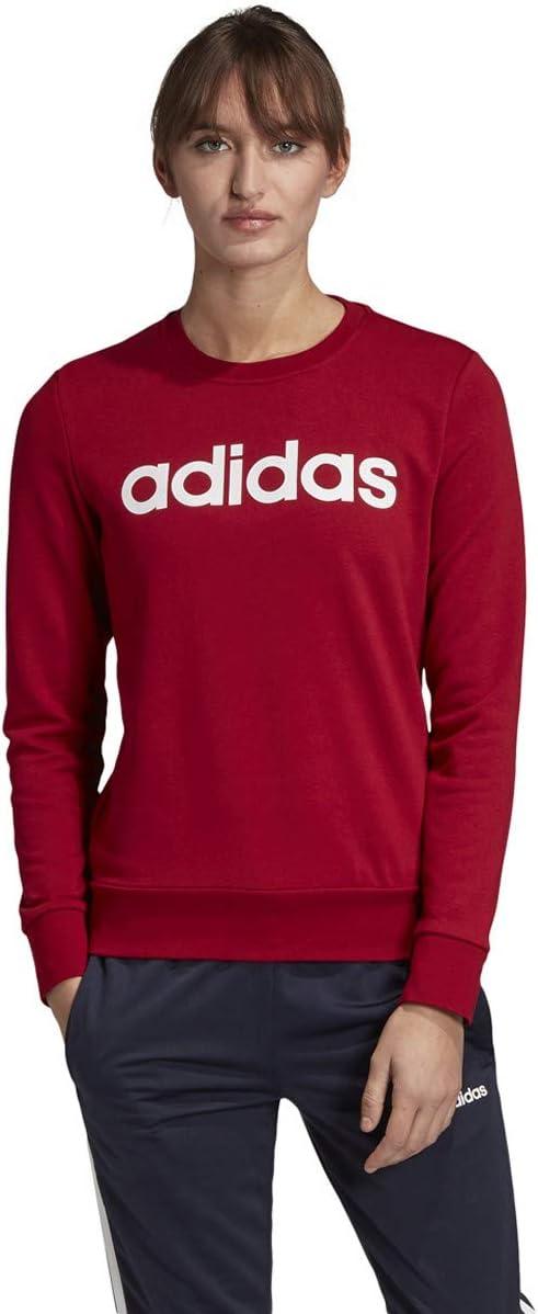 imageadidas Womens Essentials Linear SweatshirtActive MaroonWhite