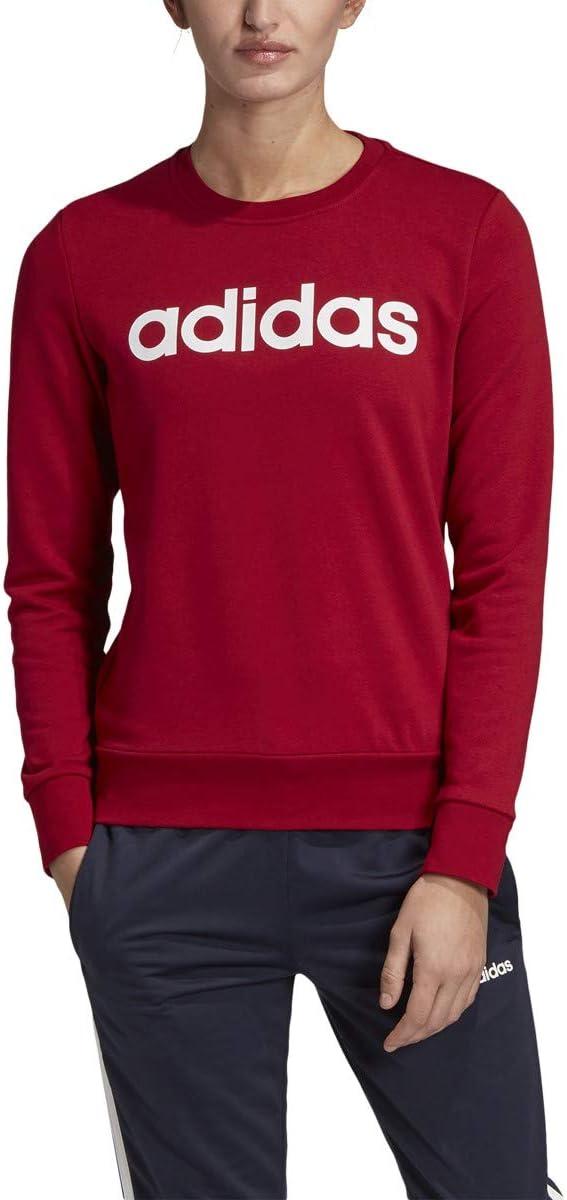 imageadidas Womens Essentials Linear SweatshirtActive MaroonWhite