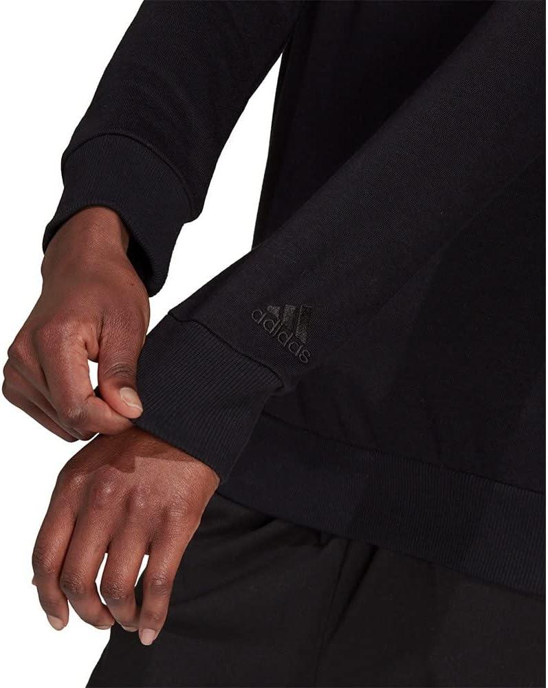 imageadidas Womens Essentials Linear SweatshirtBlackGold Met