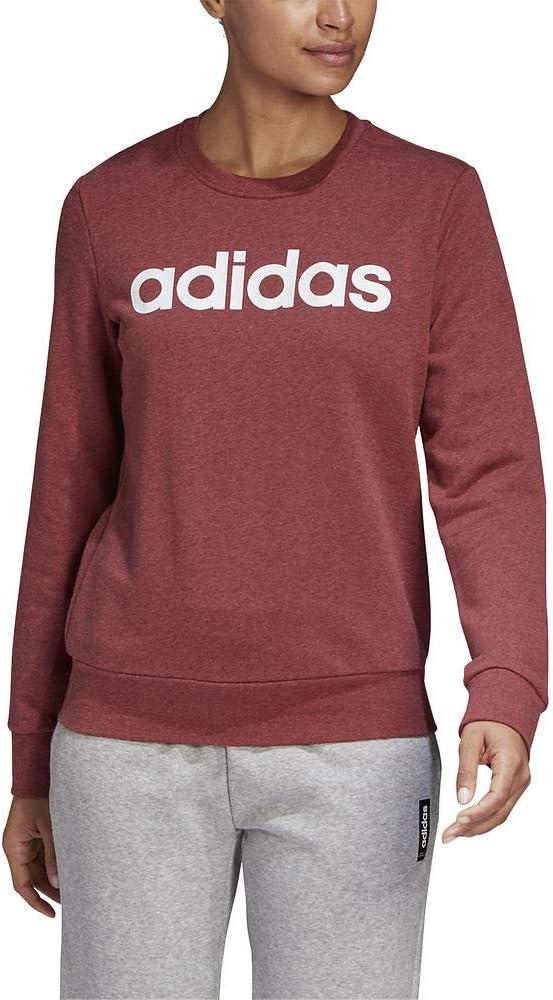 imageadidas Womens Essentials Linear SweatshirtLegacy Red MelWhite